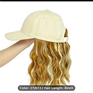NWT. 8” Baseball Hat Wig